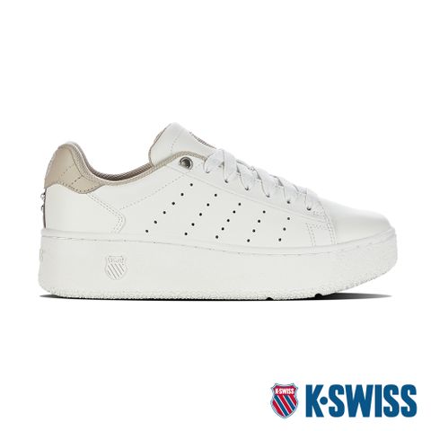 K-SWISS Classic PF Platform時尚運動鞋-女-白/卡其