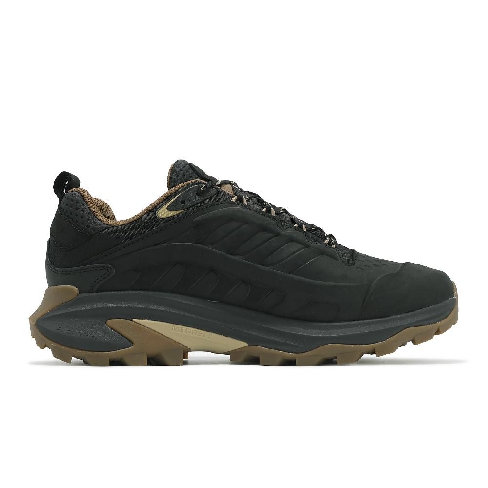 Merrell 邁樂 戶外鞋 Moab Speed 2 LTR WP 男鞋 黑 棕 防潑水 黃金大底 抓地 緩衝 登山鞋 ML037783