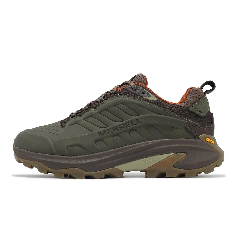 Merrell 邁樂 戶外鞋 Moab Speed 2 LTR WP 男鞋 綠 棕 防潑水 黃金大底 抓地 緩衝 登山鞋 ML037787