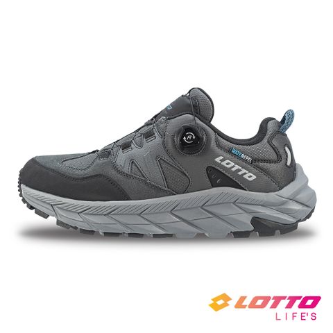 LOTTO 樂得 義大利 男 CTR 01靜態防水戶外健行鞋(灰)