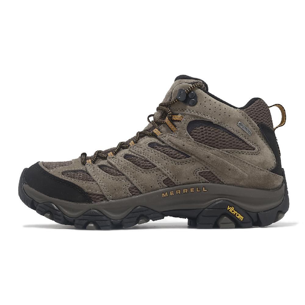 Merrell 邁樂 戶外鞋 Moab 3 Mid GTX 男鞋 棕 黑 防水 襪套 抓地 郊山 登山鞋 ML035795