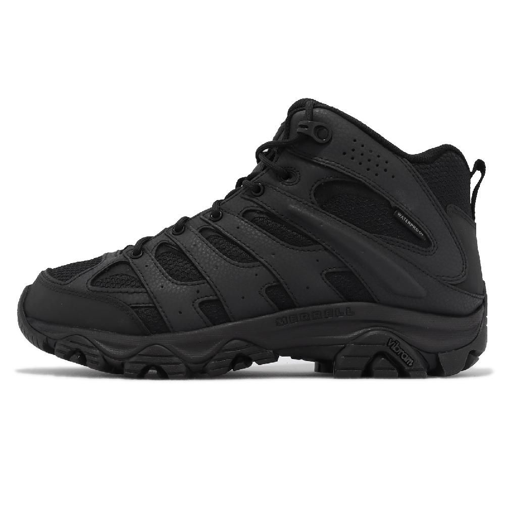 Merrell 邁樂 戰術靴 Moab 3 Mid Tactical WP 男鞋 黑 全黑 防水 中筒 Vibram 郊山 ML003911