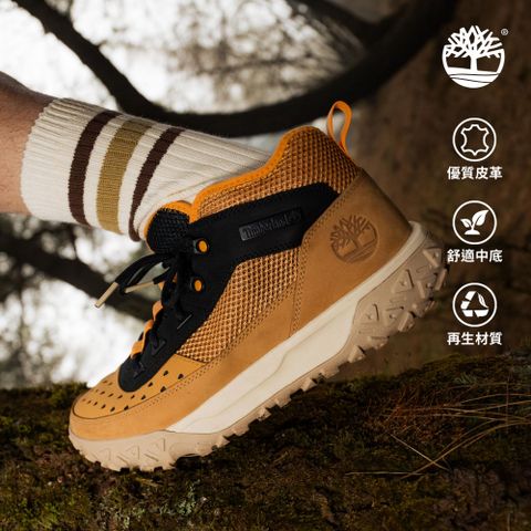 Timberland 男款小麥色Motion 6中筒健行鞋|A6CW1754