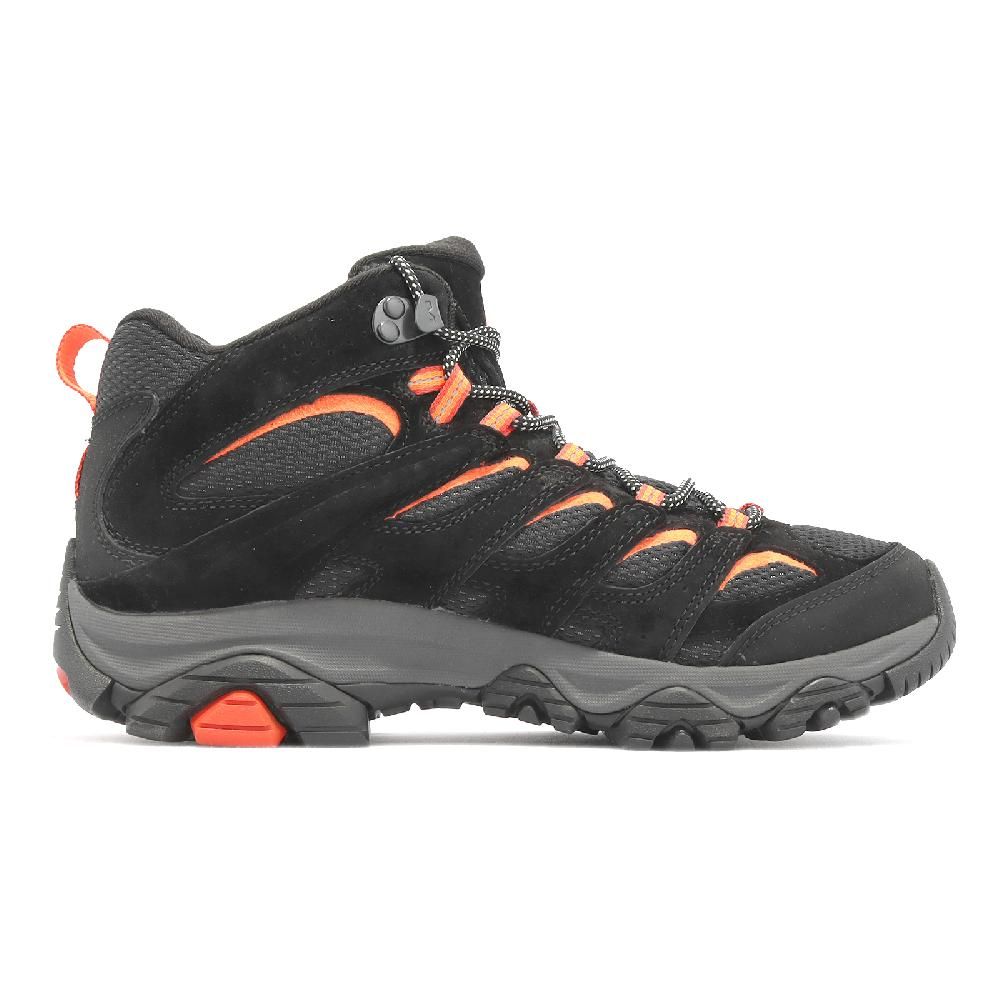Merrell 邁樂 戶外鞋 Moab 3 Mid GTX 男鞋 黑 橙 防水 登山鞋 郊山 黃金大底 中筒 襪套 ML037033
