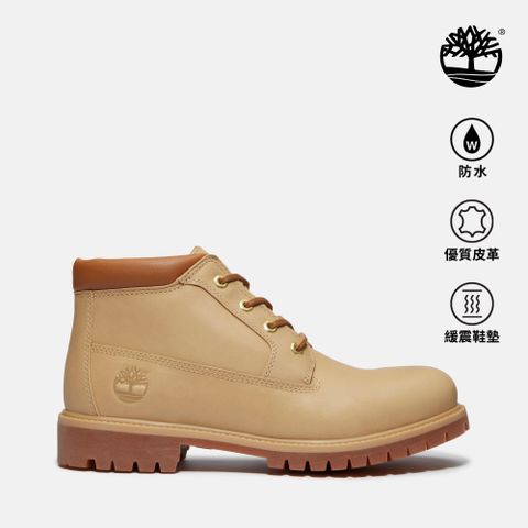 Timberland 男款淺米色精萃皮革Timberland® Premium防水中筒靴|A6DVDEN2