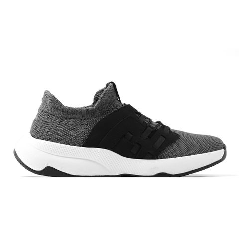 【V-TEX】時尚針織耐水鞋防水鞋 地表最強耐水透濕鞋 - HELLO II 黑灰色