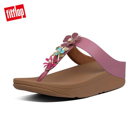 FitFlop FINO METALLIC-FLOWER TOE-THONGS 金屬花飾夾腳涼鞋-女(櫻花粉)