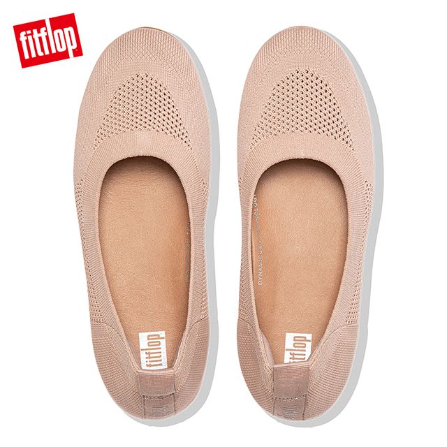 FitFlop ALLEGRO TONAL KNIT BALLERINAS 經典芭蕾舞鞋-女(裸膚色)