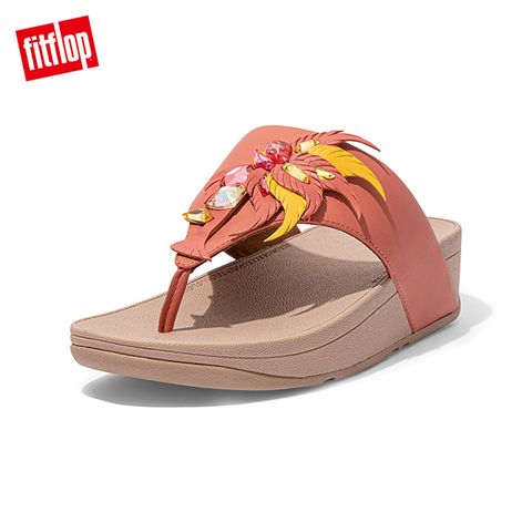 FitFlop OLIVE CRYSTAL FEATHER TOE-POST SANDALS 水晶羽毛裝飾夾腳涼鞋-女(柔和粉)