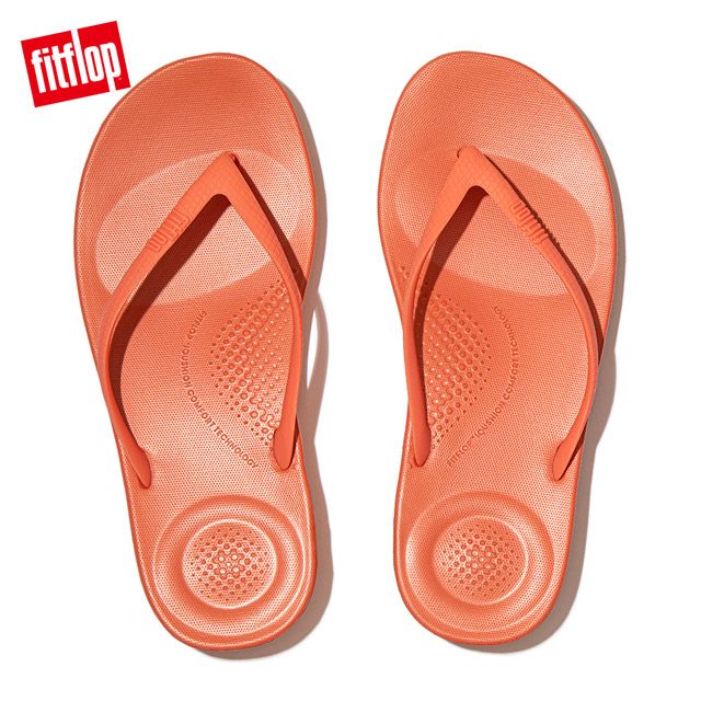 FitFlop IQUSHION ERGONOMIC FLIP-FLOPS 輕量人體工學戲水夾腳拖-女(珊瑚粉)