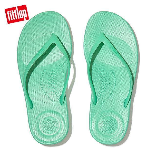 FitFlop IQUSHION ERGONOMIC FLIP-FLOPS 輕量人體工學戲水夾腳拖-女(薄荷綠)