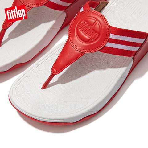 FitFlop WALKSTAR TOE-POST SANDALS 經典復刻LOGO夾腳涼鞋-女(紅色)