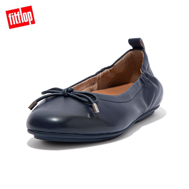 FitFlop】ALLEGRO BOW LEATHER BALLERINAS 經典全皮革芭蕾舞鞋娃娃鞋