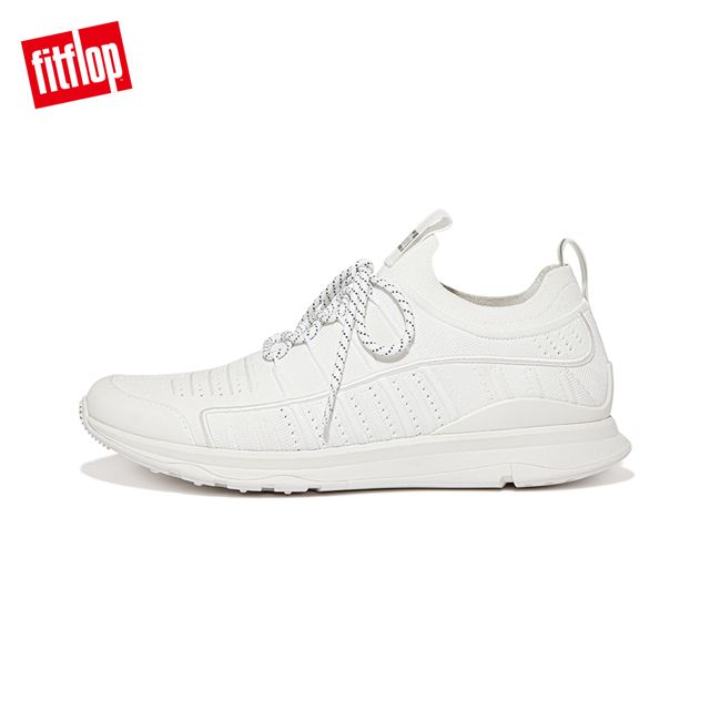 FitFlop VITAMIN FF KNIT SPORTS TRAINERS 全新繫帶運動休閒鞋-男(都會白)