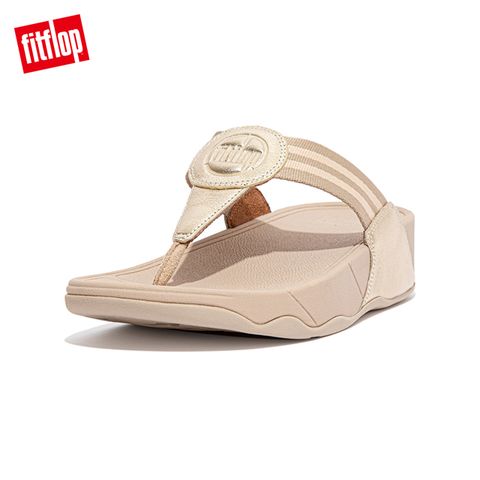 FitFlop WALKSTAR TOE-POST SANDALS經典復刻LOGO夾腳涼鞋-女(金箔色)