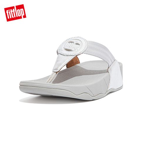 FitFlop WALKSTAR TOE-POST SANDALS經典復刻LOGO夾腳涼鞋-女(銀色)