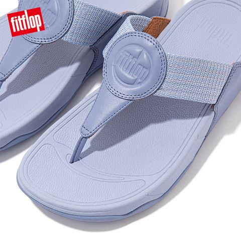 FitFlop WALKSTAR FINESTRIPE WEBBING TOE-POST SANDALS經典復刻LOGO夾腳涼鞋-女(薰衣草紫)