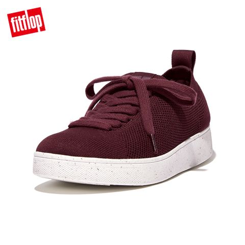 FitFlop RALLY e01 MULTI-KNIT TRAINERS 運動風繫帶休閒鞋-女(梅紅色)