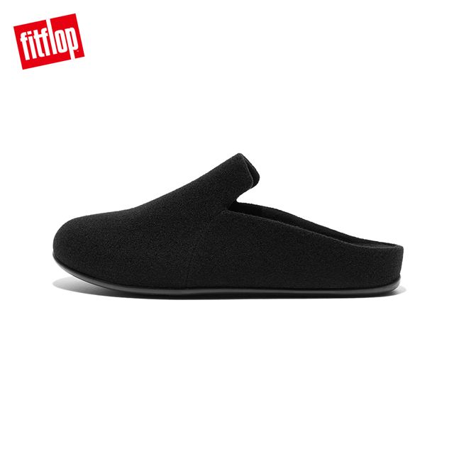 FitFlop CHRISSIE II HAUS FELT SLIPPERS易穿脫舒適便鞋-女(靚黑色)