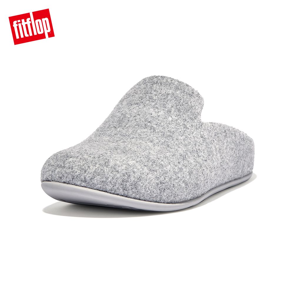 FitFlop CHRISSIE II HAUS FELT SLIPPERS易穿脫舒適便鞋-女(灰色)