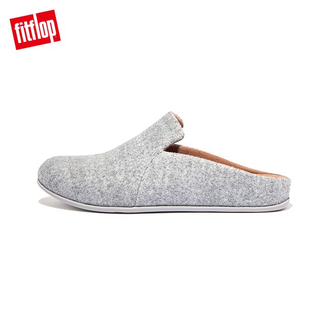 FitFlop CHRISSIE II HAUS FELT SLIPPERS易穿脫舒適便鞋-女(灰色)