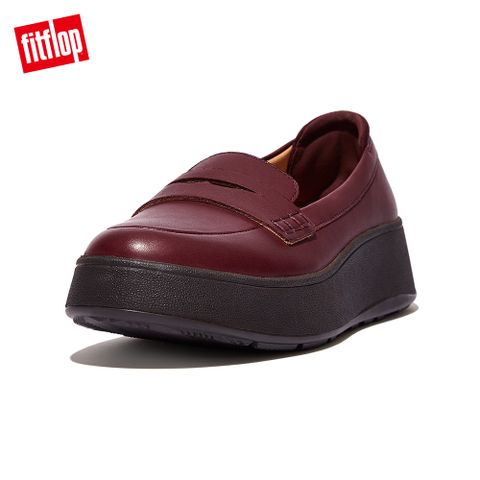 FitFlop F-MODE LEATHER FLATFORM PENNY LOAFERS厚底樂福鞋-女(梅紅色)