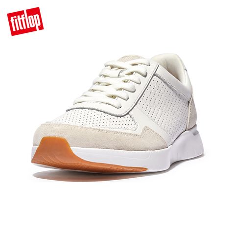 FitFlop ANATOMIFLEX MENS LEATHER-MIX SNEAKERS 運動風繫帶休閒鞋-男(都會白)