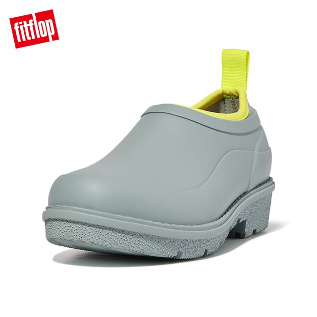 FitFlop WONDERCLOG NEON-POP WATERPROOF RUBBER CLOGS輕量雨鞋-女(冷藍色)