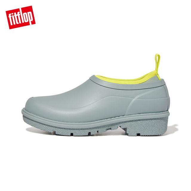 FitFlop WONDERCLOG NEON-POP WATERPROOF RUBBER CLOGS輕量雨鞋-女(冷藍色)