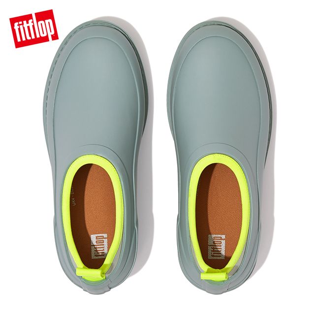 FitFlop WONDERCLOG NEON-POP WATERPROOF RUBBER CLOGS輕量雨鞋-女(冷藍色)