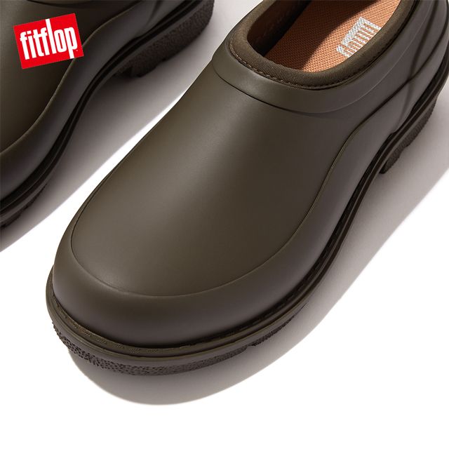 FitFlop WONDERCLOG NEON-POP WATERPROOF RUBBER CLOGS輕量雨鞋-女(苔蘚綠)