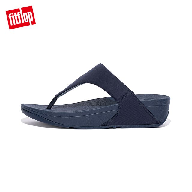 FitFlop LULU TOE-POST SANDALS經典夾脚涼鞋-女(午夜藍/淡藍色)