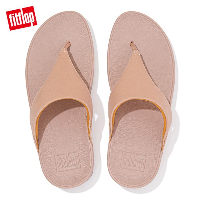 FitFlop LULU TOE-POST SANDALS經典夾脚涼鞋-女(米色/蜜黃色)
