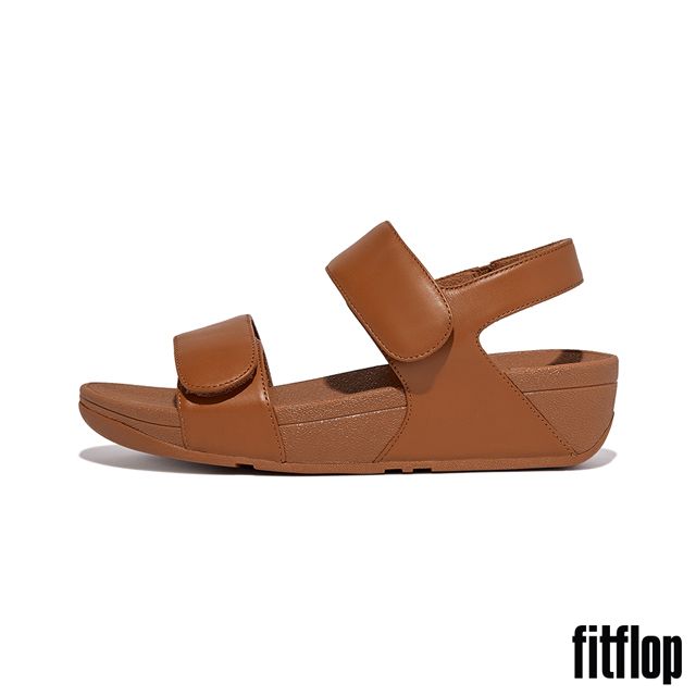 FitFlop LULU ADJUSTABLE LEATHER BACK-STRAP SANDALS 經典皮革可調式後帶涼鞋-女(淺褐色)