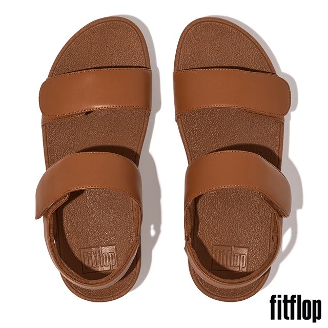 FitFlop LULU ADJUSTABLE LEATHER BACK-STRAP SANDALS 經典皮革可調式後帶涼鞋-女(淺褐色)