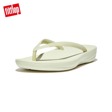 FitFlop iQUSHION ADJUSTABLE WATER-RESISTANT POOL輕量人體工學可調式涼鞋-女(海沫藍/螢光黃)