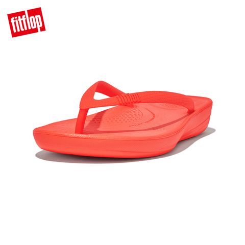 FitFlop iQUSHION ADJUSTABLE WATER-RESISTANT POOL輕量人體工學可調式涼鞋-女(霓虹橙)