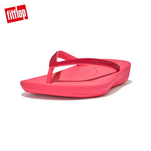 FitFlop IQUSHION OMBRE SPARKLE FLIP-FLOPS輕量人體工學夾腳涼鞋-女(粉色)