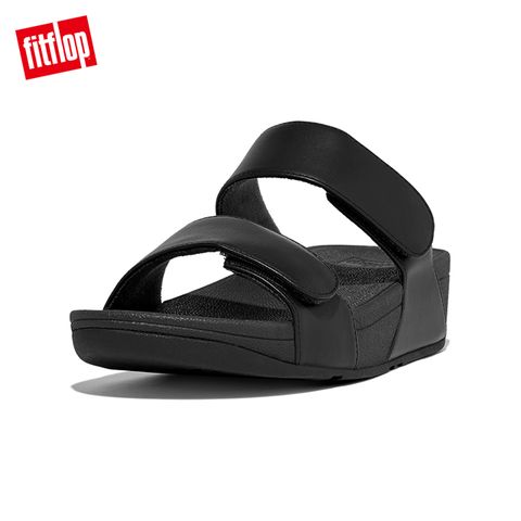 FitFlop LULU ADJUSTABLE LEATHER SLIDES經典可調式皮革涼鞋-女(靚黑色)