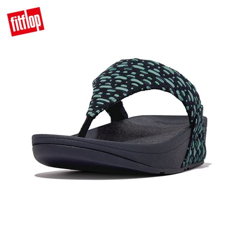 FitFlop LULU GEO-WEBBING CROSS SLIDES織帶交叉涼鞋-女(午夜藍)