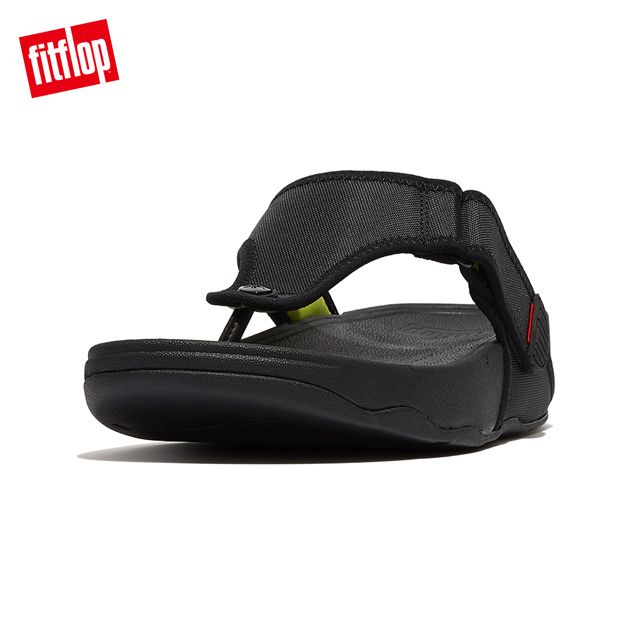 FitFlop TRAKK II MENS WATER-RESISTANT TOE-POST SANDALS防水可調式夾腳涼鞋-男(黑色)