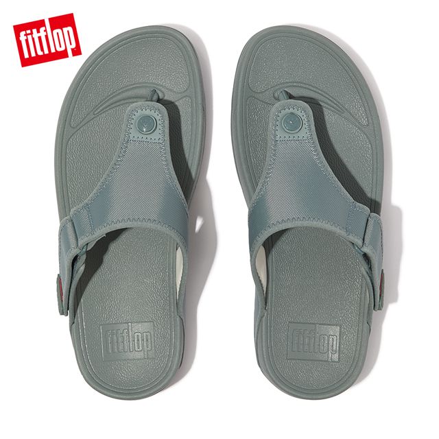 FitFlop TRAKK II MENS WATER-RESISTANT TOE-POST SANDALS防水可調式夾腳涼鞋-男(灰石色)