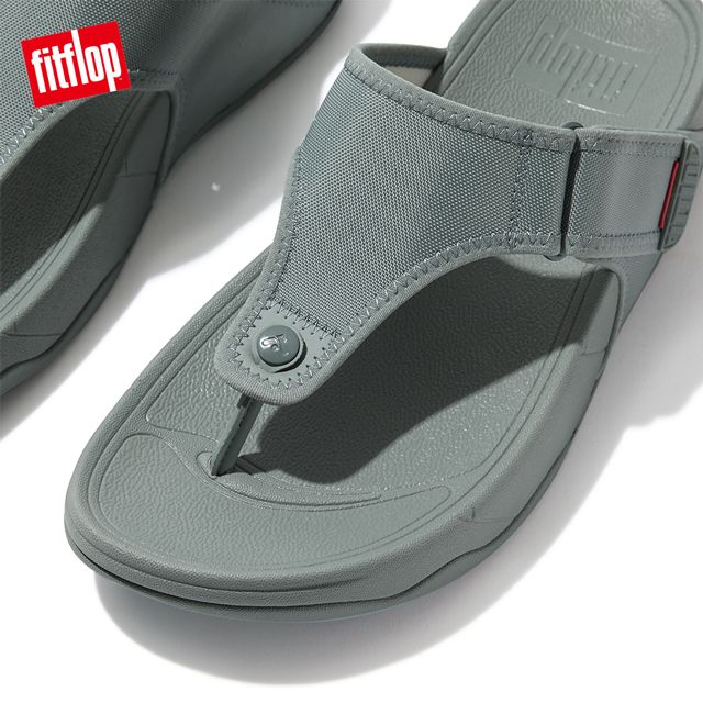 FitFlop TRAKK II MENS WATER-RESISTANT TOE-POST SANDALS防水可調式夾腳涼鞋-男(灰石色)