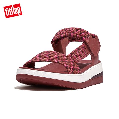 FitFlop SURFF ART-WEBBING BACK-STRAP SANDALS運動風可調式皮革後帶涼鞋-女(暗紅白色)