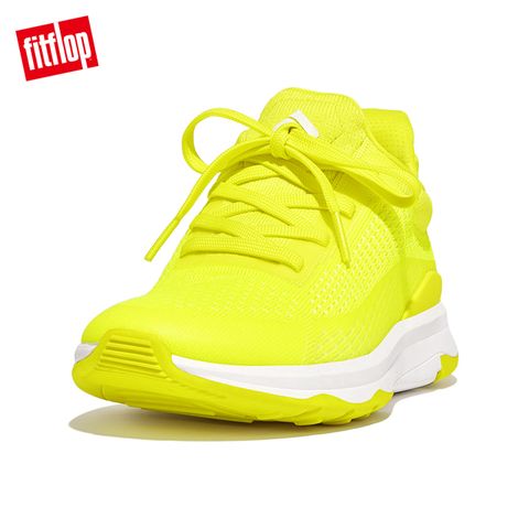 FitFlop VITAMIN FFX GLOW-IN-THE-DARK運動風螢光色繫帶休閒鞋-女(青檸汁色)