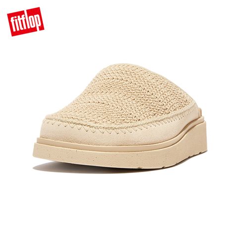【FitFlop】GEN-FF CROCHET MULES編織木屐鞋/穆勒鞋-女(白石色)