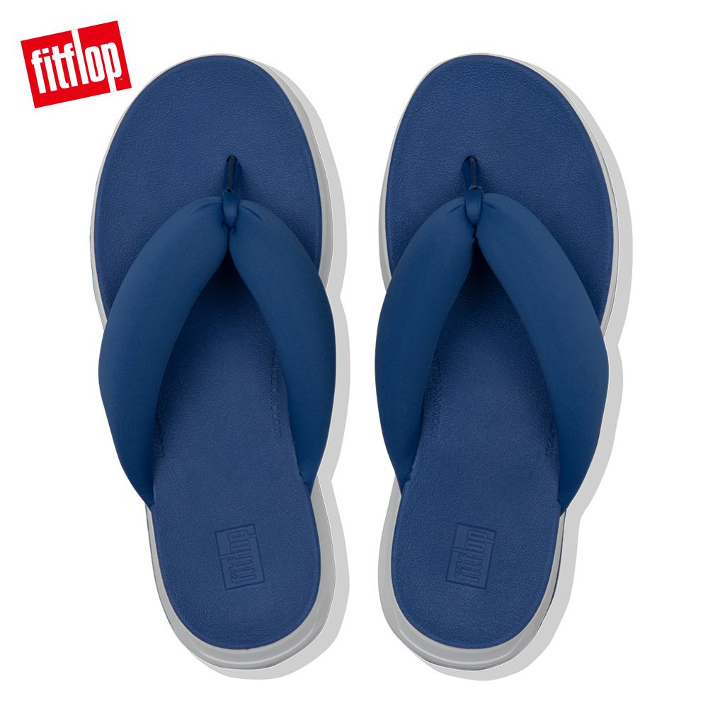 FitFlop ELSA PADDED STRAP TOE-THONGS 造型運動風夾腳涼鞋-女(銀河藍)