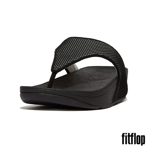 FitFlop LULU 防水雙色織帶夾脚涼鞋-女(黑色)