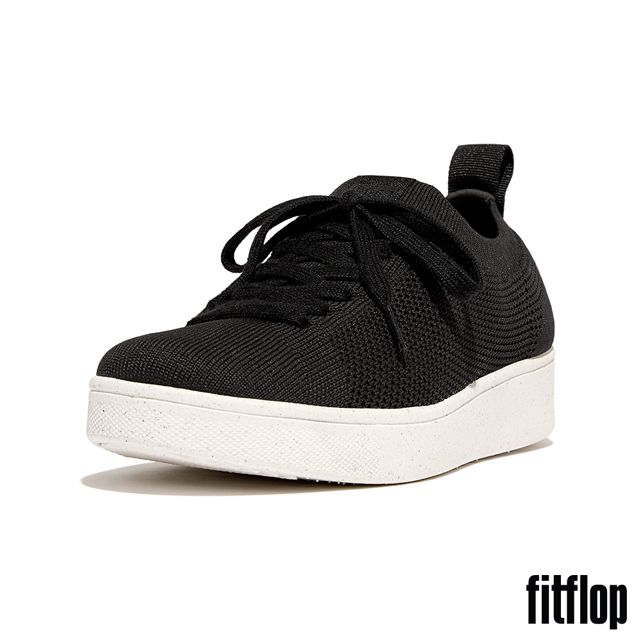 FitFlop RALLY e01 MULTI-KNIT TRAINERS 運動風繫帶休閒鞋-女(黑色)