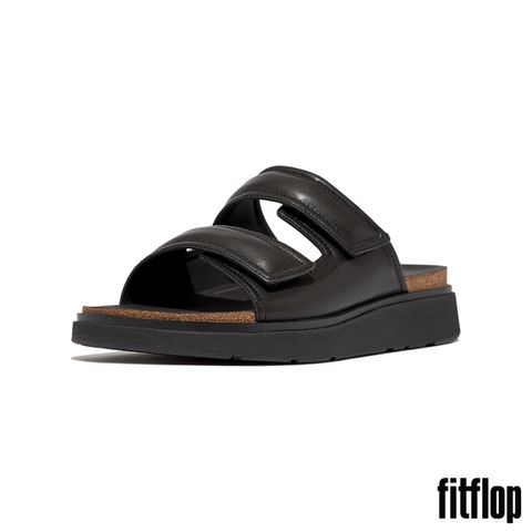 FitFlop GEN-FF 可調式軟墊皮革雙帶涼鞋-男(黑色)